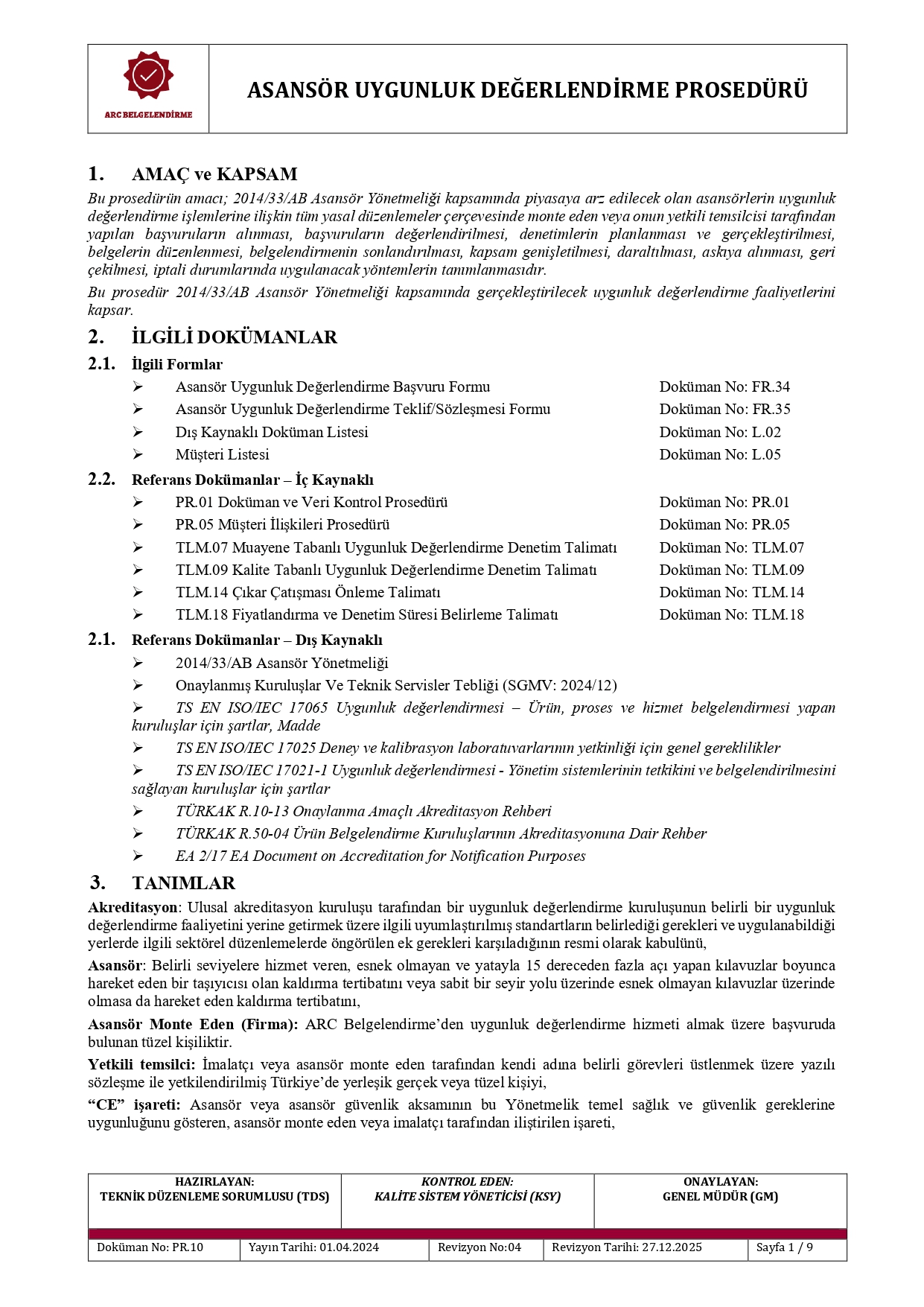 PR.10 ASANSÖR UYGUNLUK DEĞERLENDİRME PROSEDÜRÜ REV.04_ 27.12.2025_pages-to-jpg-0001